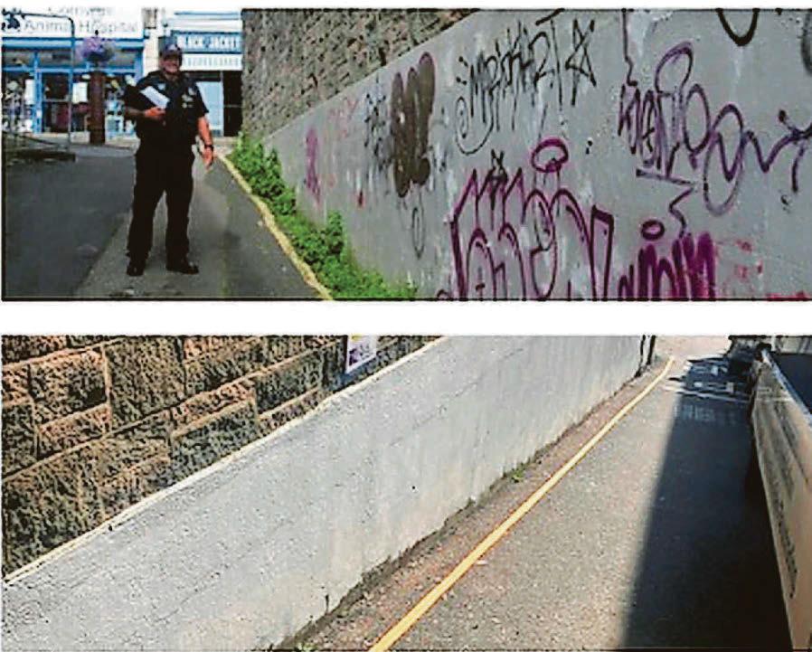 Offenders help restore public spaces and tackle graffiti in town as part of initiative