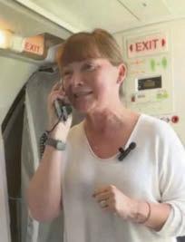 Lorraine has a flight laugh on way to Orkney Games