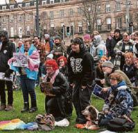 PROTEST OVER GUIDES TRANS BAN