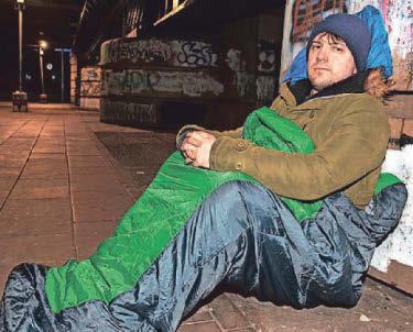 Chilling experience of crashing out on concrete in the cold
