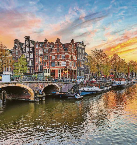 Mutual benefits of flights from city to Amsterdam