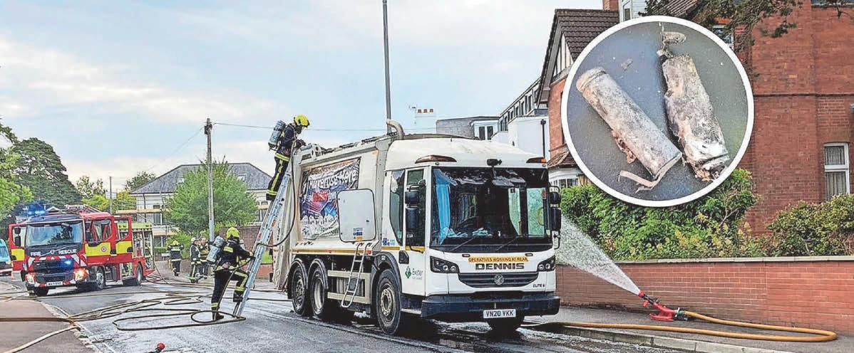 Praise for crews after vape sparks bin lorry fire
