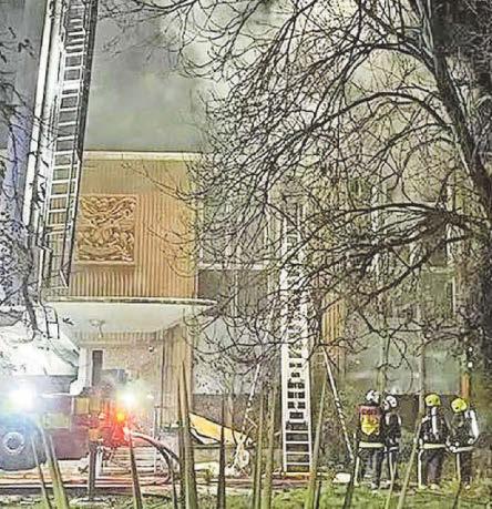 Firefighters tackle blaze at city's derelict court