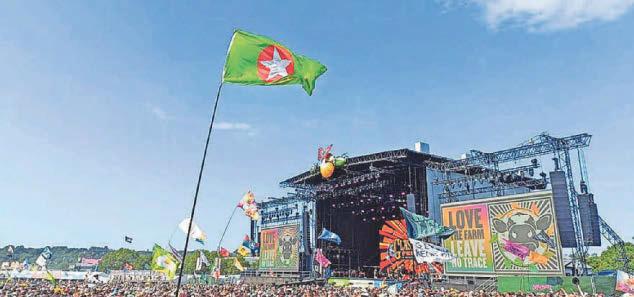 Flying the flag for town at world-famous festival