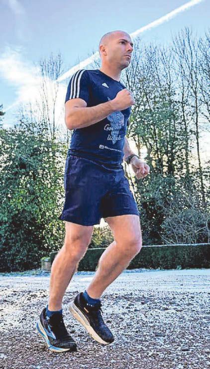On the run Chris is 'confident' ahead of a week of marathons