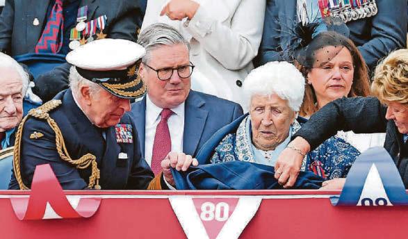 Veteran given the royal treatment at VE Day parade