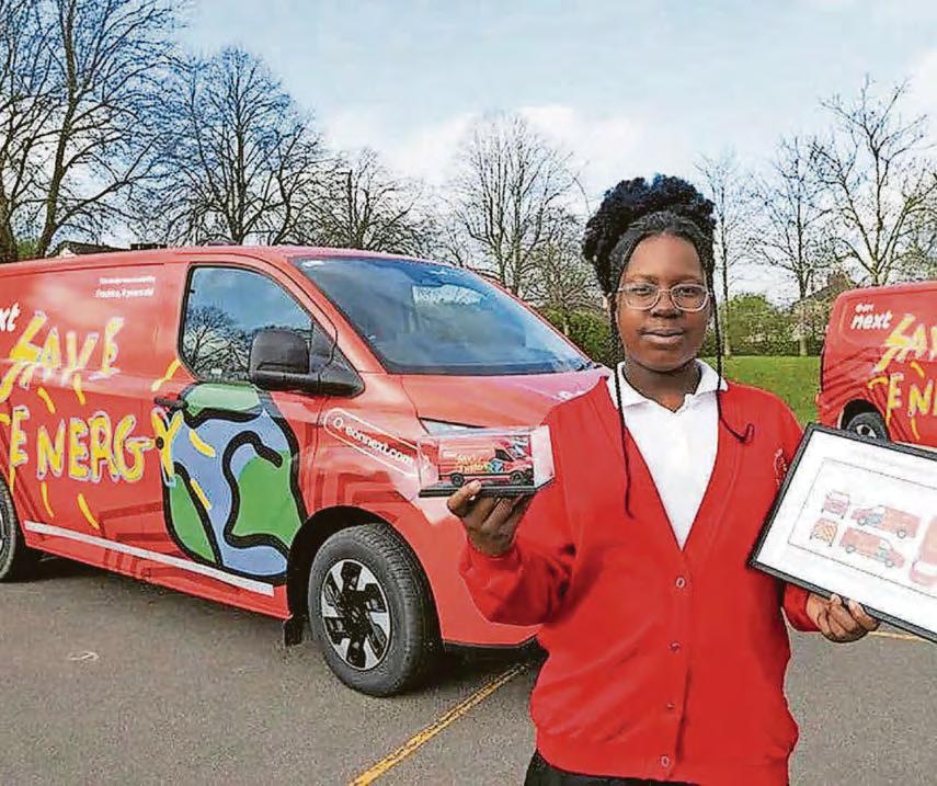 Coventry girl's eye-catching drawing brought to life on vans