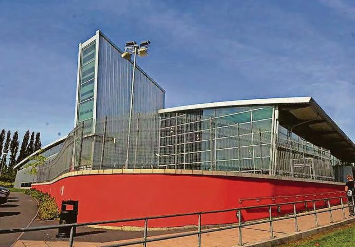 Scanner unit set up outside leisure centre