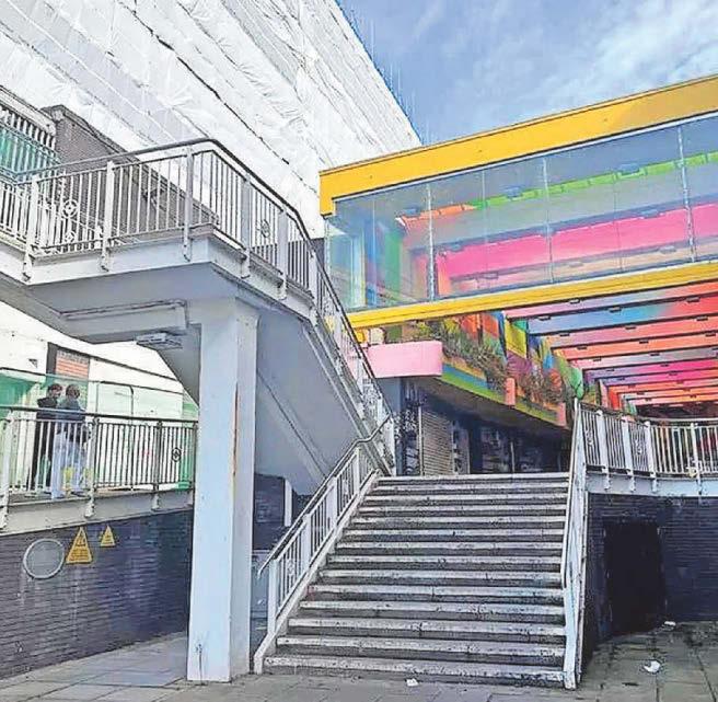 Work underway to demolish staircase in the city centre
