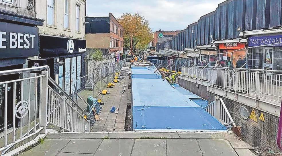 Staircase in city demolished for new accessibility ramp