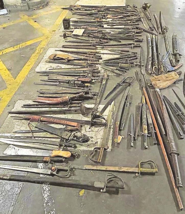 Haul of weapons among hundreds taken off streets