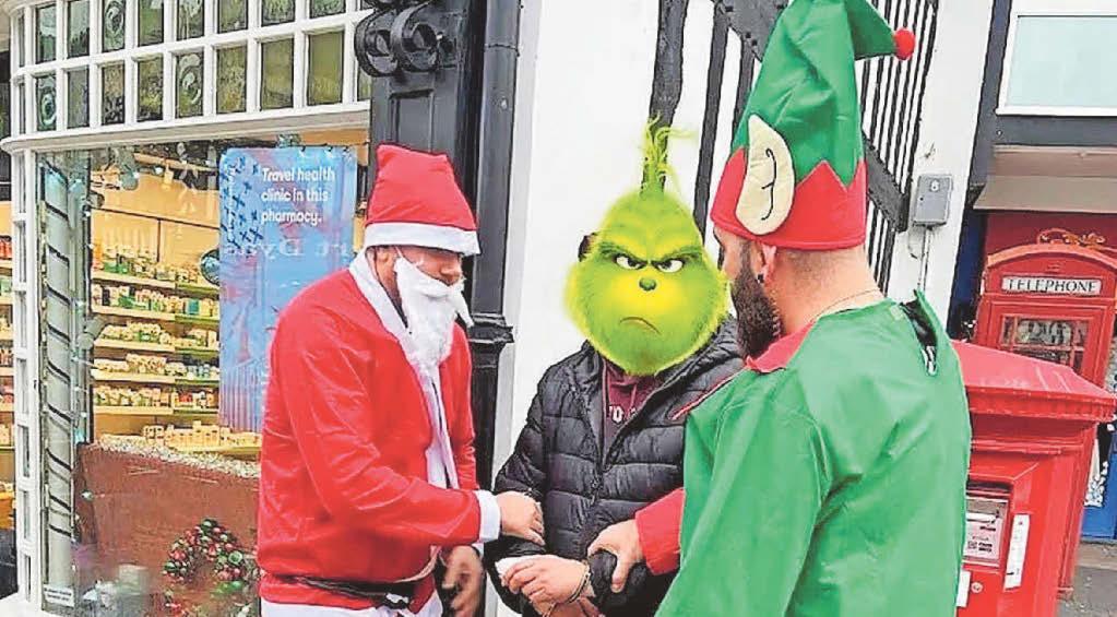 Your Saint Nicked! Police all dressed up in crackdown