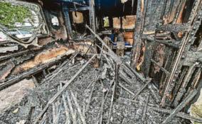 Suspected arson destroys caravan