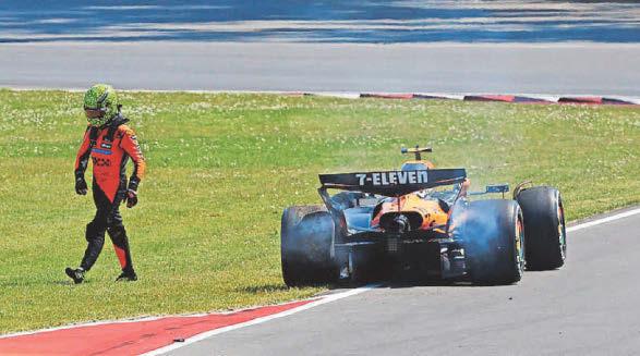 Norris apologises after moment of madness crash