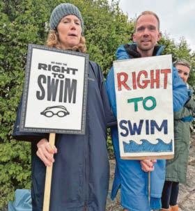 Wild swimmers dive in for reservoir protest