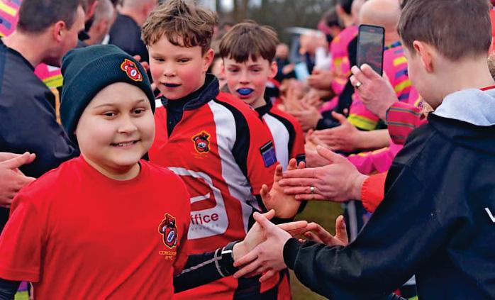 Slammin' Sammy B's on the ball to thank medics for rare cancer care
