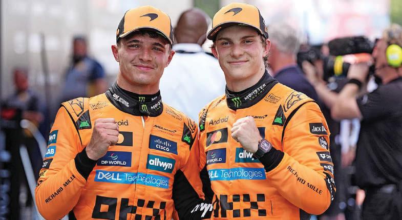 Norris edged out by flawless Piastri