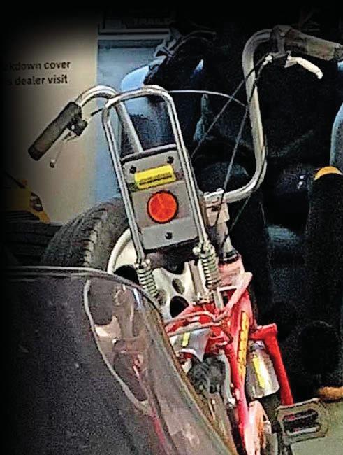 Vintage push bike stolen in burglary at car dealership