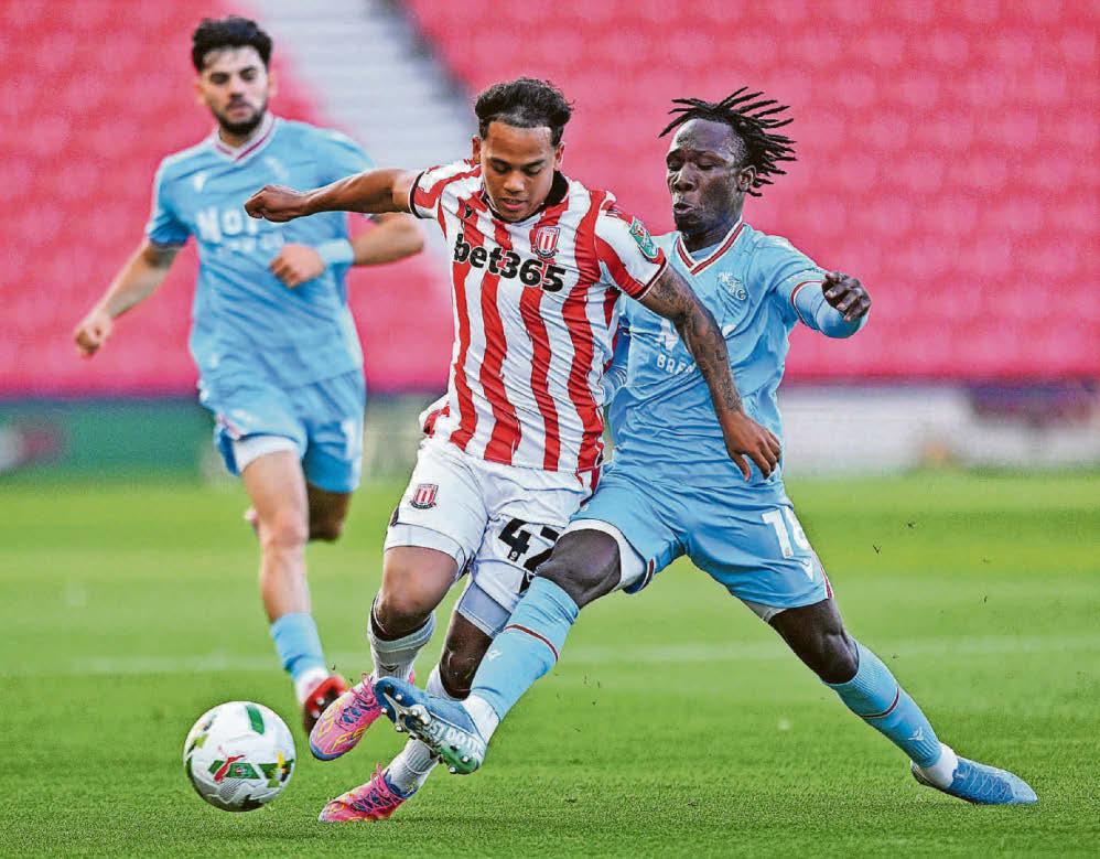Bonham blasts home the winner after his crucial penalty save set up Stoke's Carabao Cup success