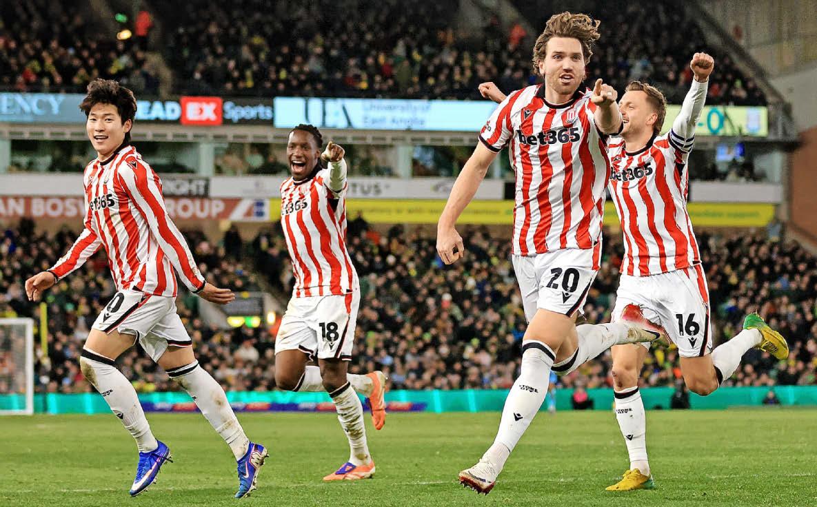 AWAY DAY DELIGHT SEES STOKE STAY IN PLAY-OFF RACE