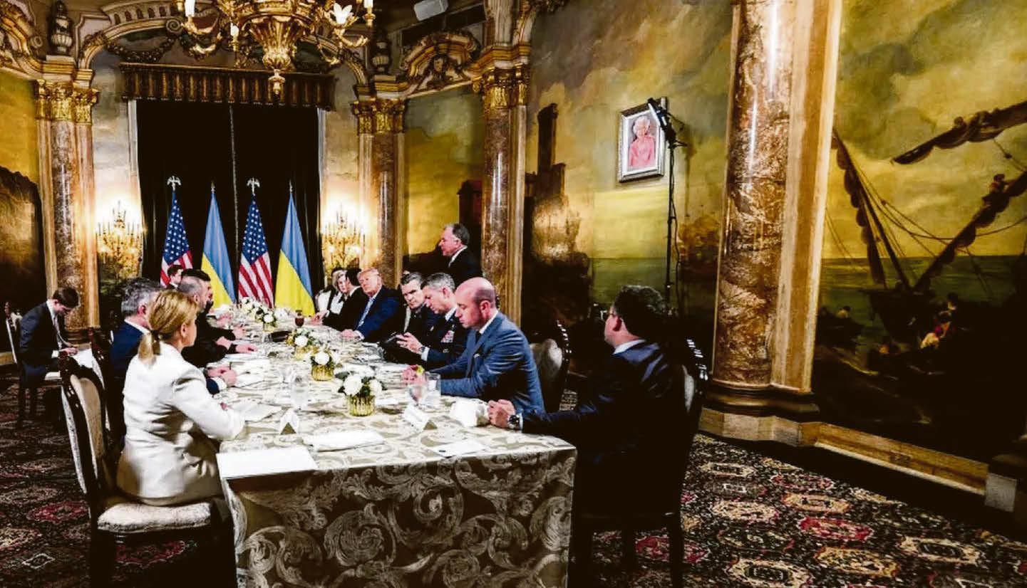 Queen portrait pride of place at Trump HQ