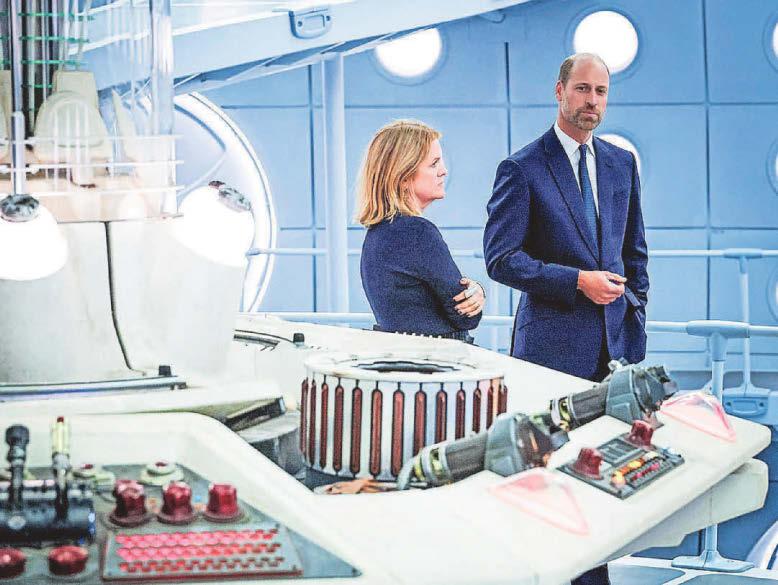 Prince of Wales enjoys a tour of the Timelord tardis