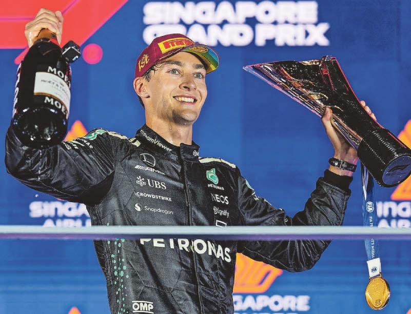 Russell capitalises as McLaren pair's rivalry boils over