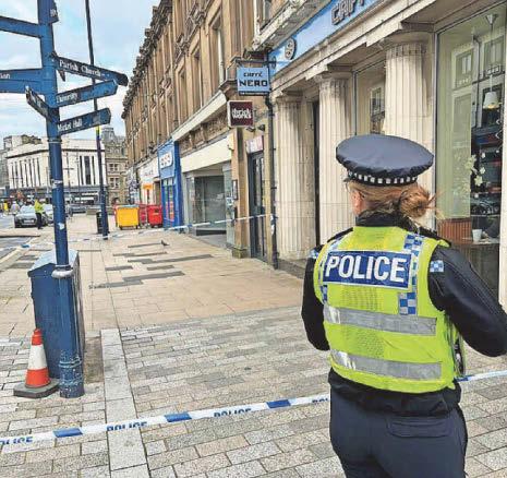 Alarm at large police cordon over 'trail of blood