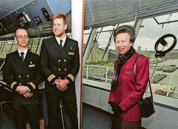 Princess joins crew to mark visit of a Queen