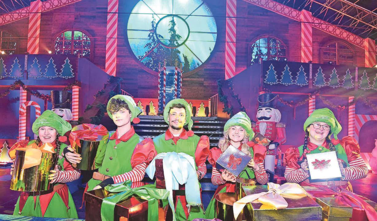 Festive sneer...to one elf of a day as helper