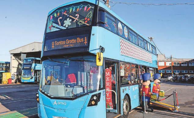 Bus drivers double-deck the halls for festive treat!