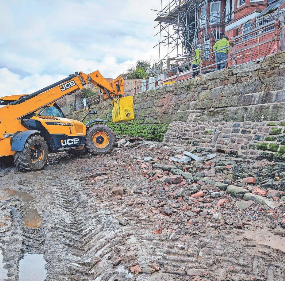 Residents' relief as wall shored up
