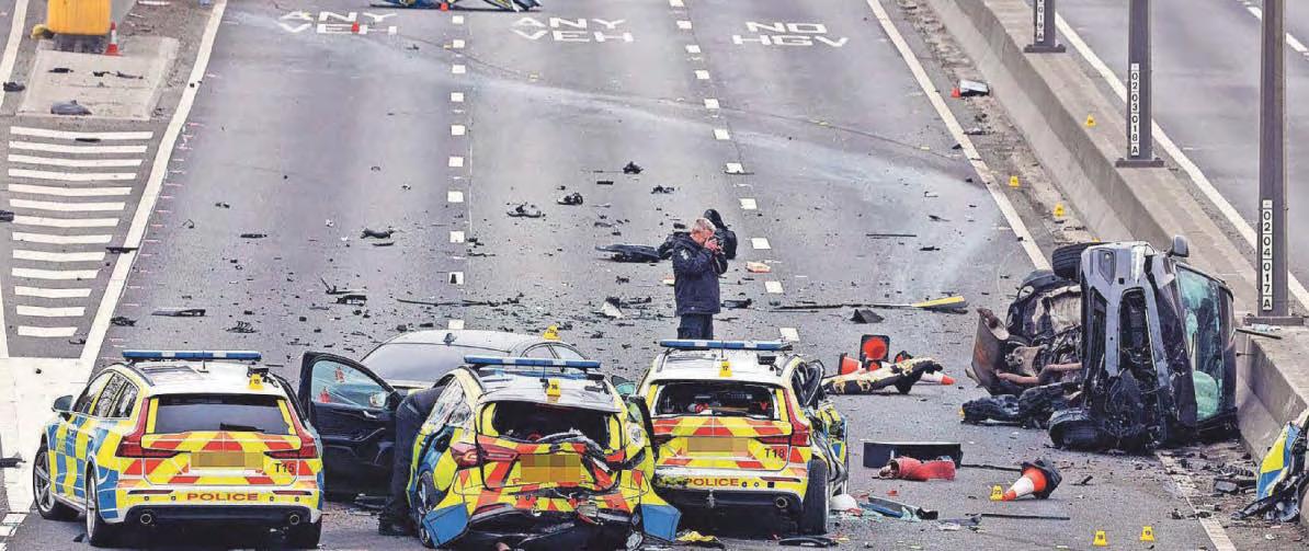 Police chase ends in pile-up
