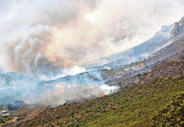 Wildfires on Table Mountain