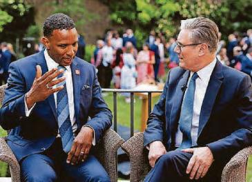 Shaka meets Starmer at Show Racism the Red Card reception