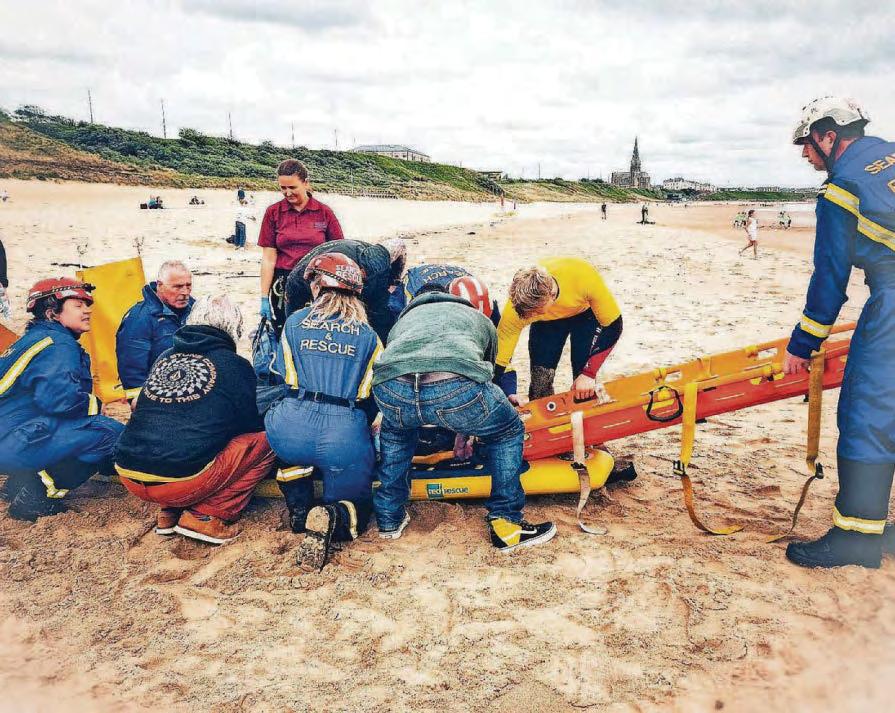 Junior lifesaver sees the skills of the job first hand after his accident