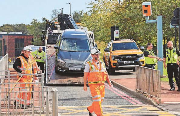 Crash at level crossing