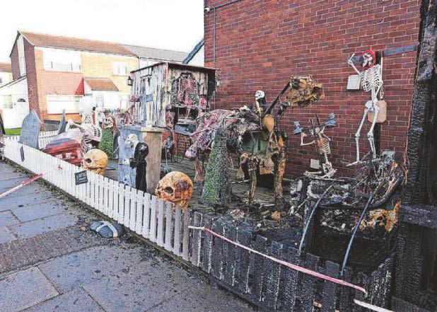 Heartbreak as Halloween display for charity is torched