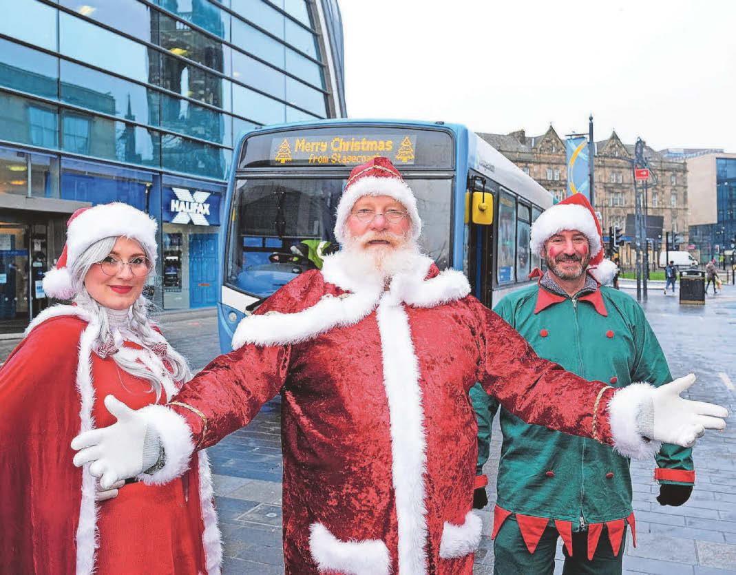 Santa and his helpers save charity bus event