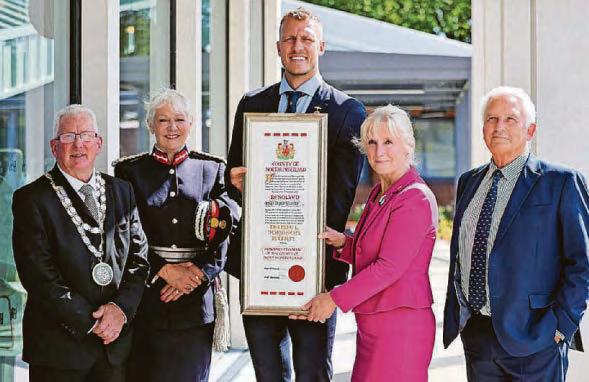 'To be given this away from football is a real privilege... a proud day for me and my family'