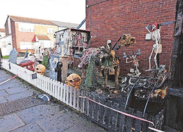 Heartbreak as Halloween display for charity is torched