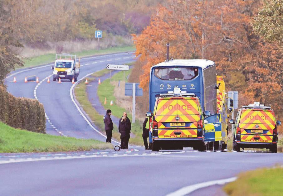 Pedestrian killed after being hit by bus on A1