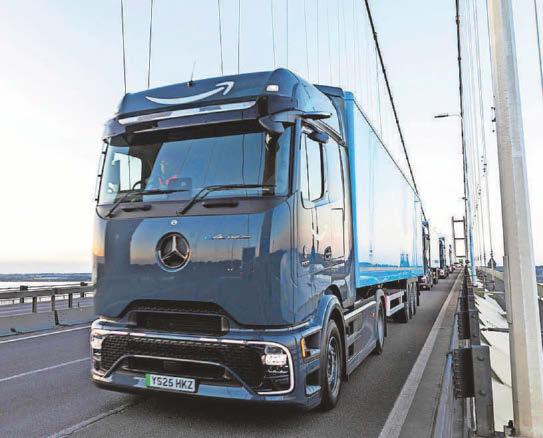 AMAZON rolls out electric truck fleet