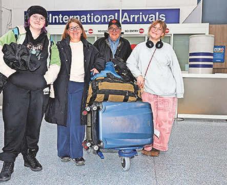 Tears of joy at Newcastle Airport as families are reunited for Christmas