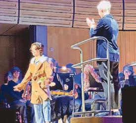 Talented singer is walking on air