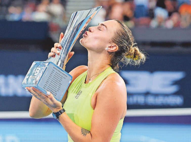 Sabalenka keeps hold of her Brisbane title