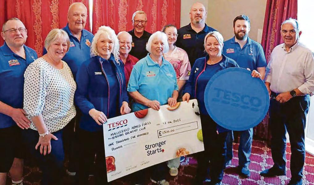 Veterans breakfast club's good helping of cash from Tesco