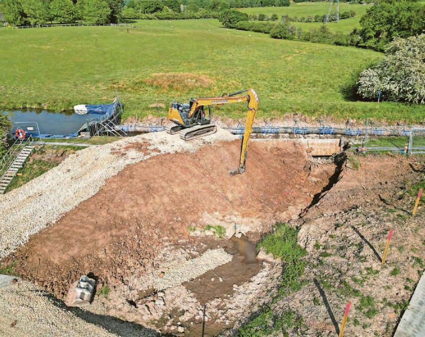 Works on breach in canal to finish by end of month