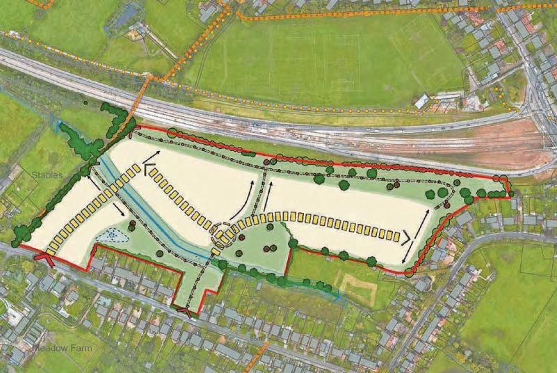 Proposals for 125 homes on farmland