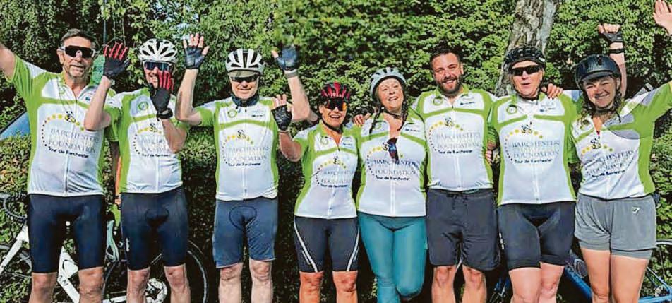 Riders get warm welcome on charity cycling tour of care homes